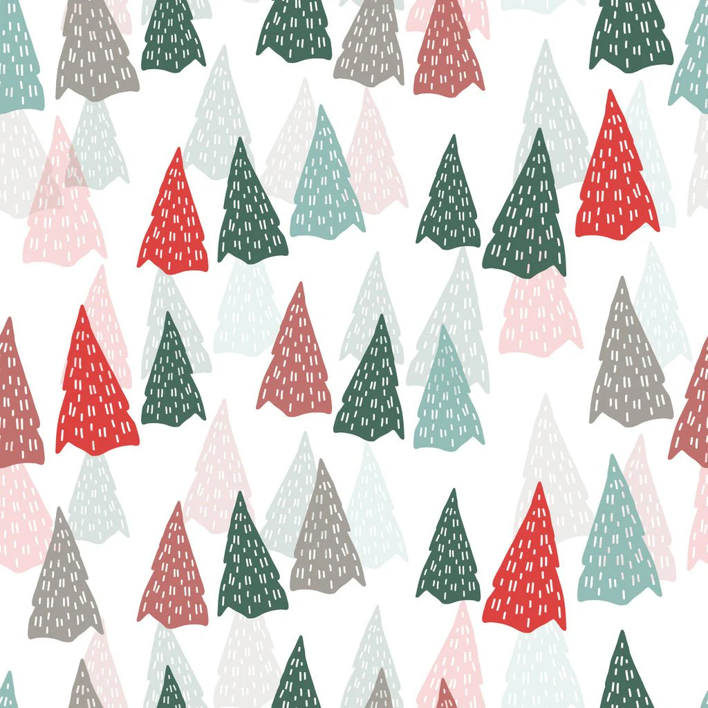 Festive Christmas Tree Fabric