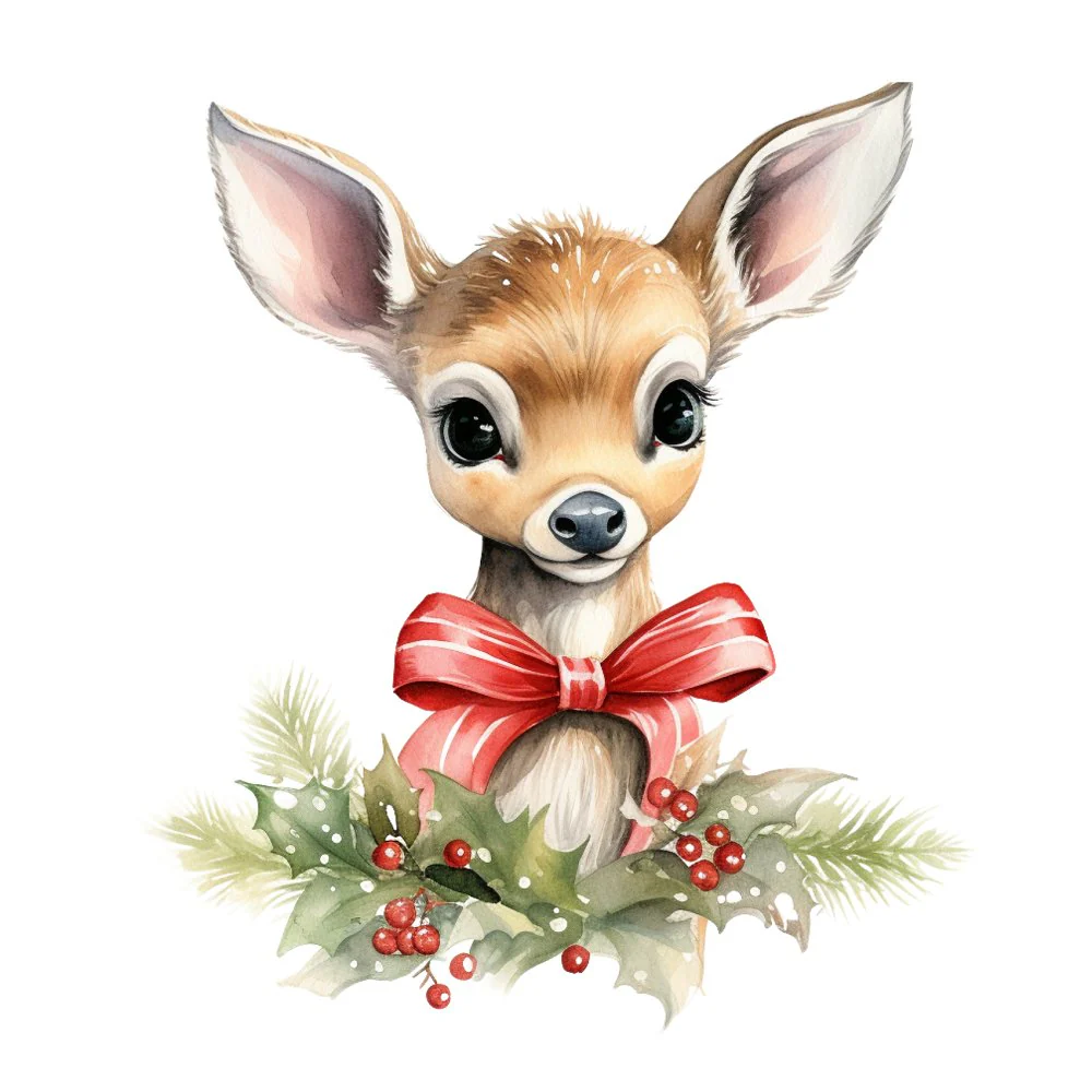 Festive Fawn #5 Fabric Panel
