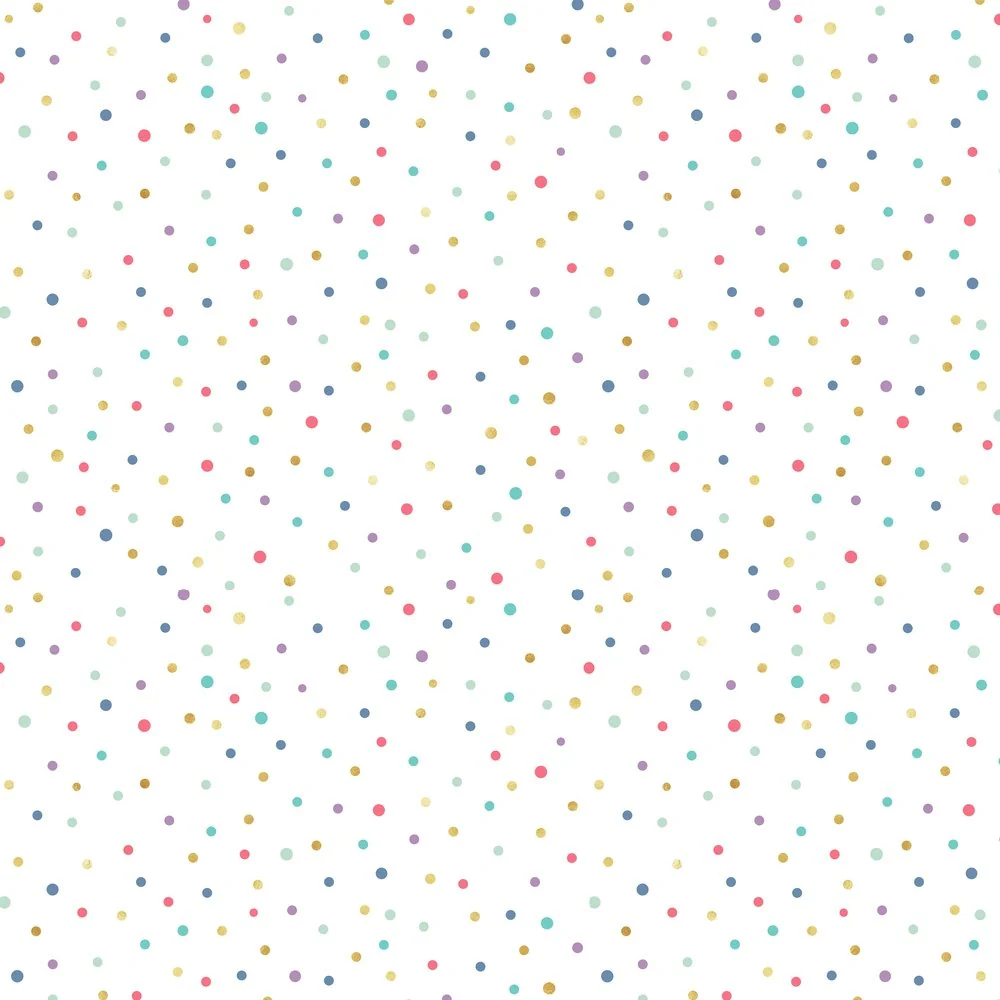 Festive Gold Confetti Fabric - Multi