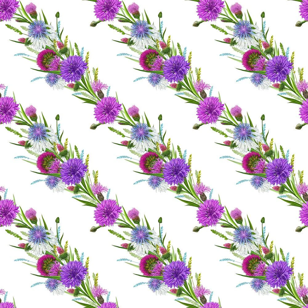 Fields of Cornflowers Pattern #3 Fabric