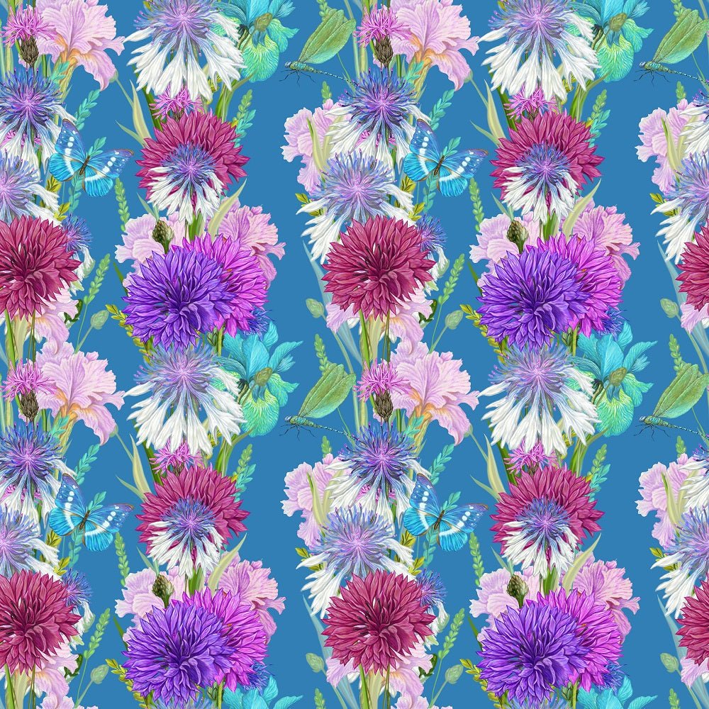 Fields of Cornflowers Pattern #6 Fabric