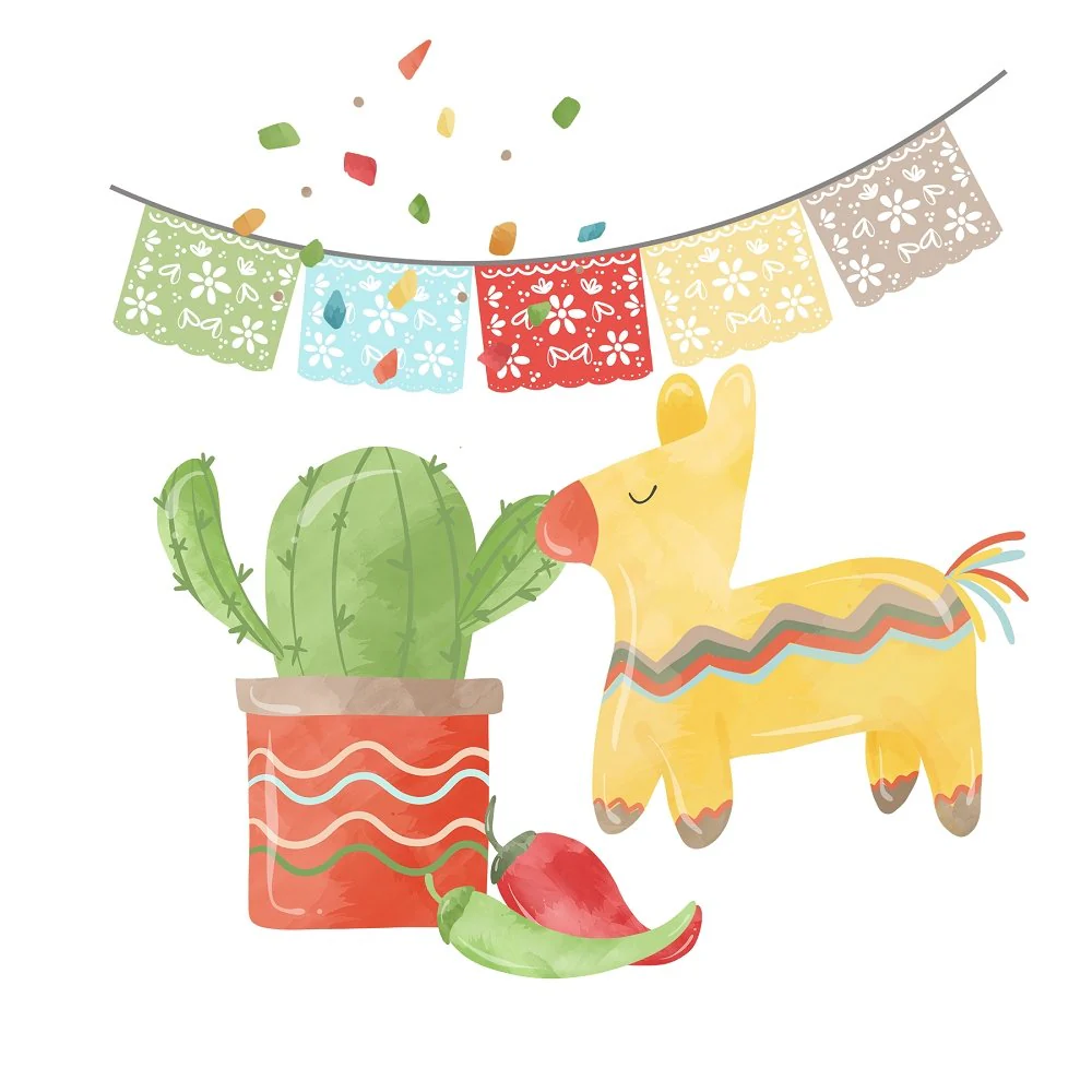 Fiesta! Allover Scene Fabric Panel