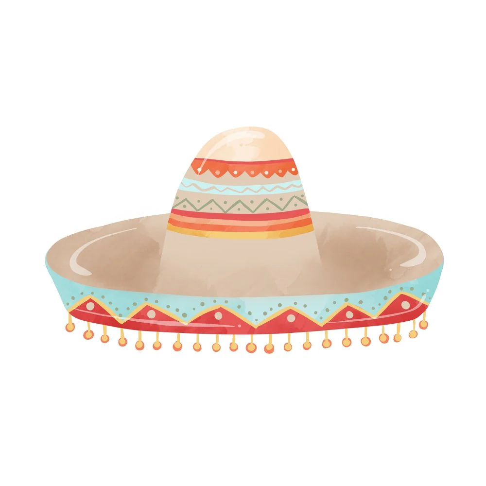 Fiesta! Brown Hat Fabric Panel