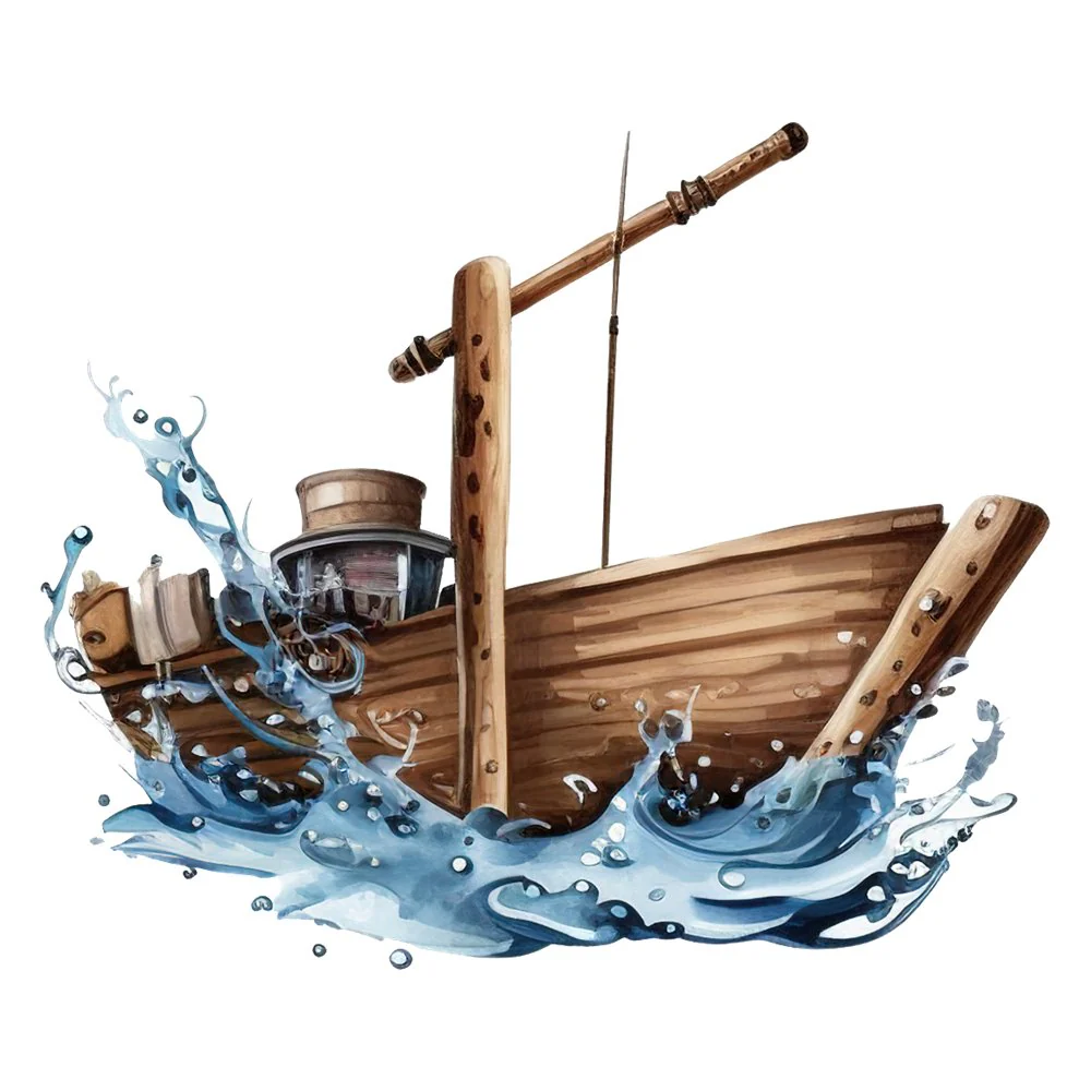 Fishing Trip Boat #3 Fabric Panel