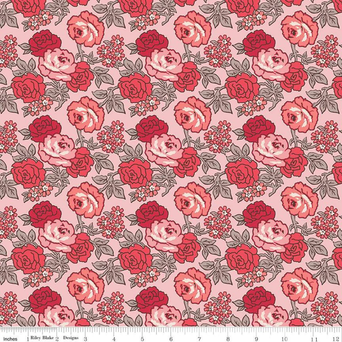 Flea Market Fabric Collection - Roses Frosting