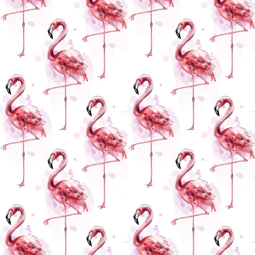 Flock Of Flamingos Fabric