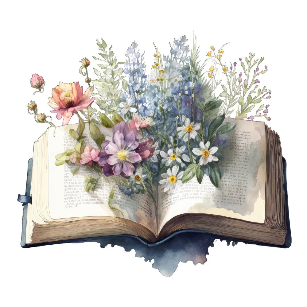 Floral Bible #2 Fabric Panel