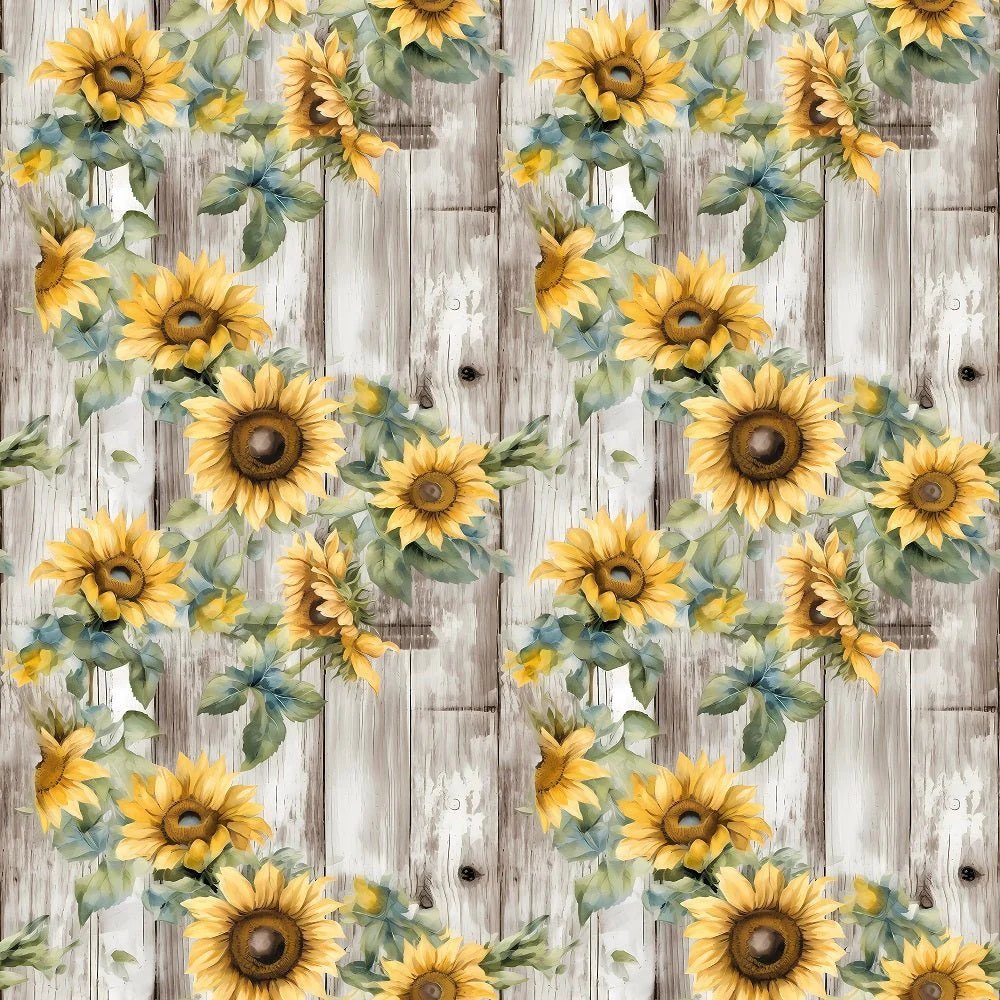 Florals & Wood Planks Pattern #3 Fabric