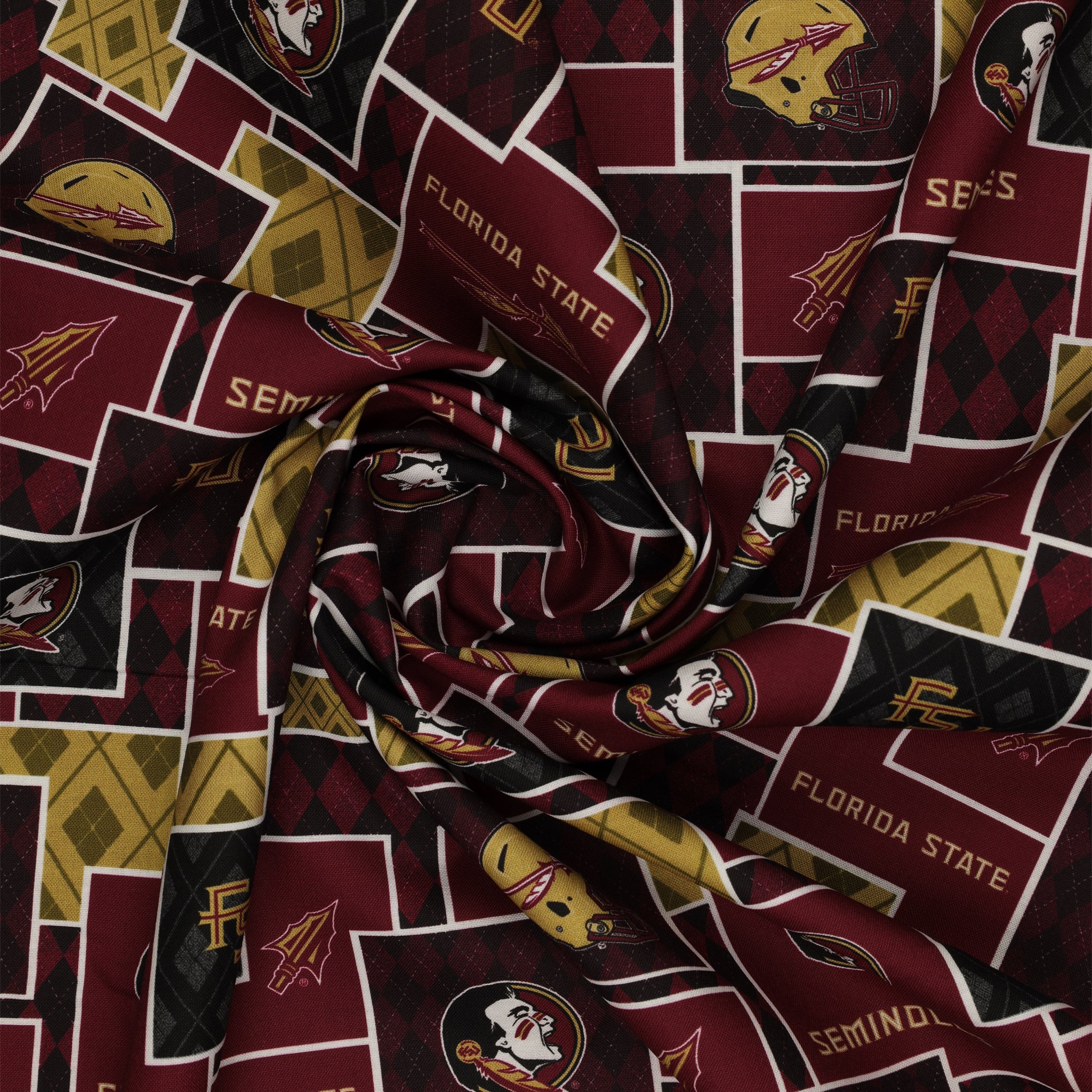 Florida State Argyle Boxes Fabric - Image 2