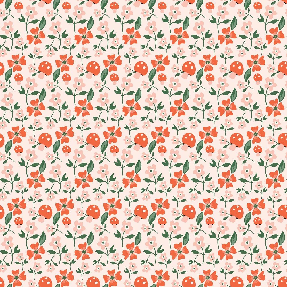Flower Market Packed Floral Fabric - Pink