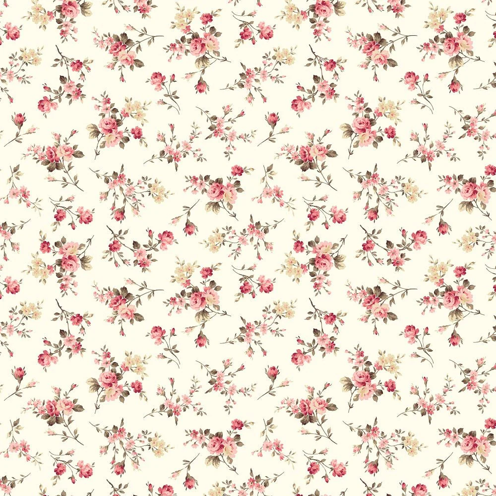 Flowers & Plants Fabric - Cream