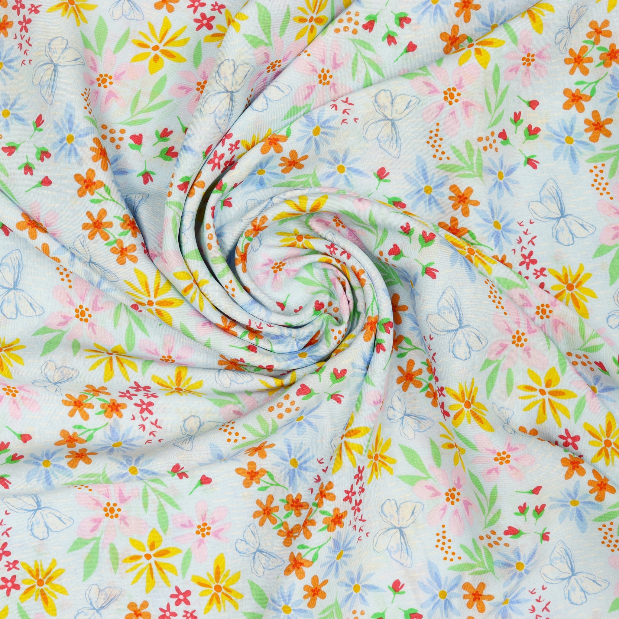 Flying Wild Cloud Fabric in Rayon - Image 2