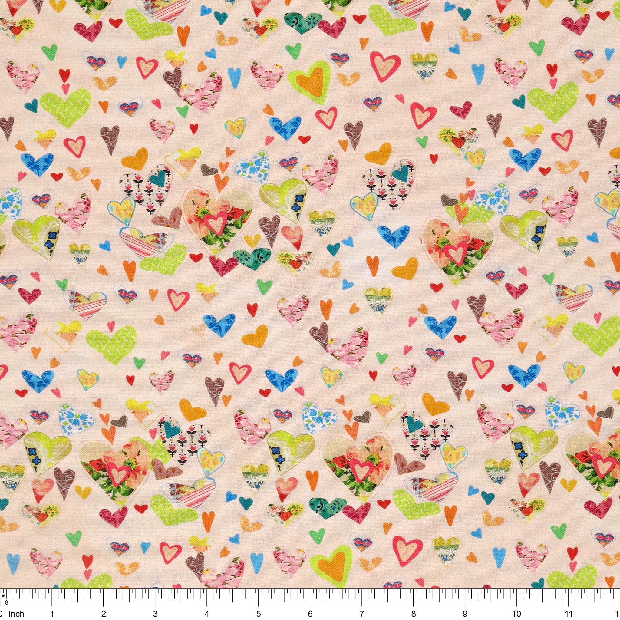 Follow Your Joy Fabric Collection - Hearts Light Blush - Image 3