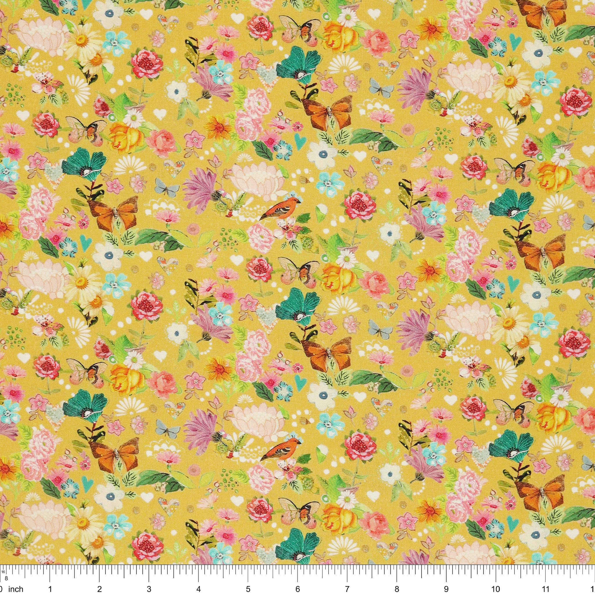 Follow Your Joy Fabric Collection - Sunshine Floral Citron - Image 3