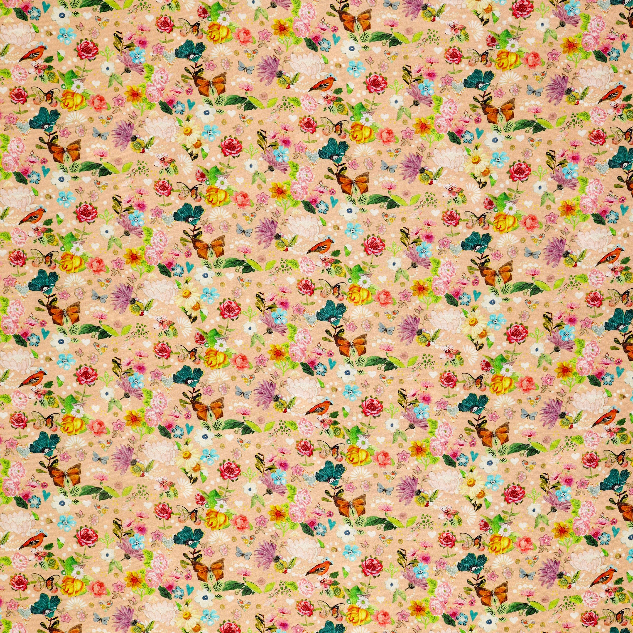 Follow Your Joy Fabric Collection - Sunshine Floral Peach