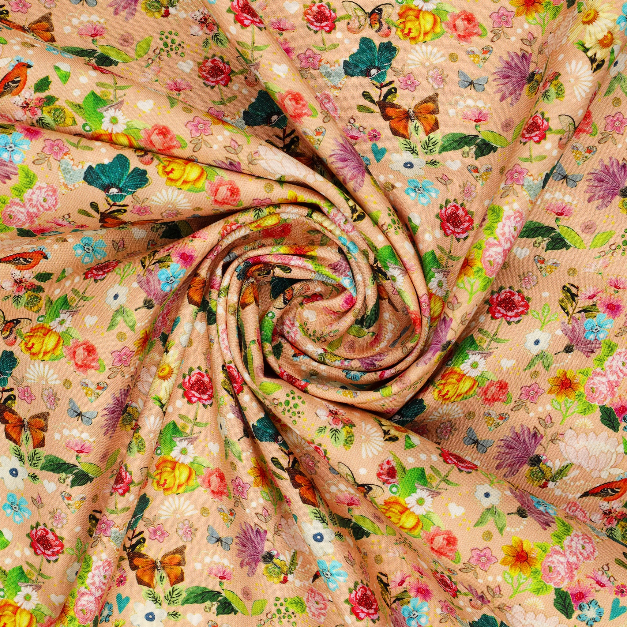 Follow Your Joy Fabric Collection - Sunshine Floral Peach - Image 2