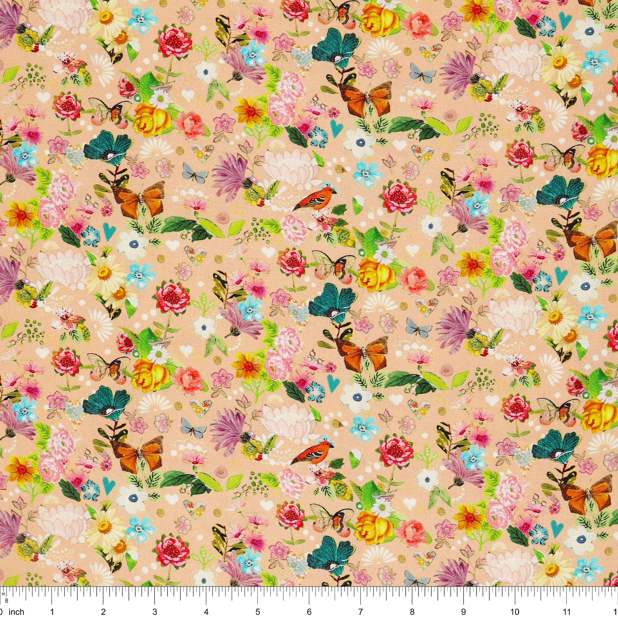 Follow Your Joy Fabric Collection - Sunshine Floral Peach - Image 3