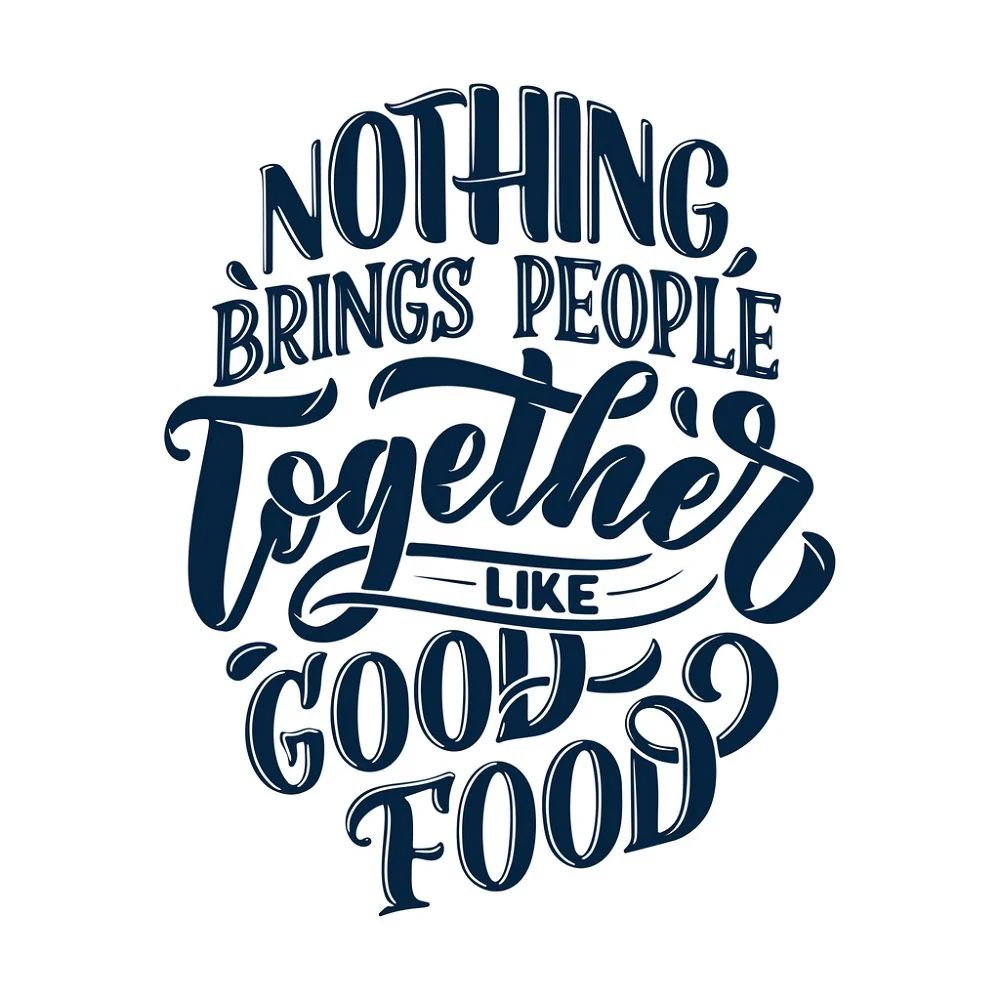 Food Brings People Together Fabric Panel