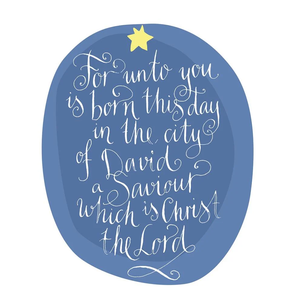 For Unto You Is Born Fabric Panel