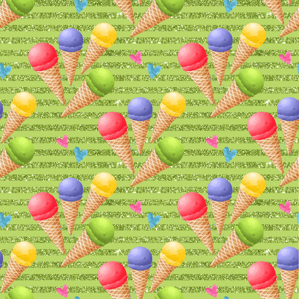 Four Cones on Fabric - Green