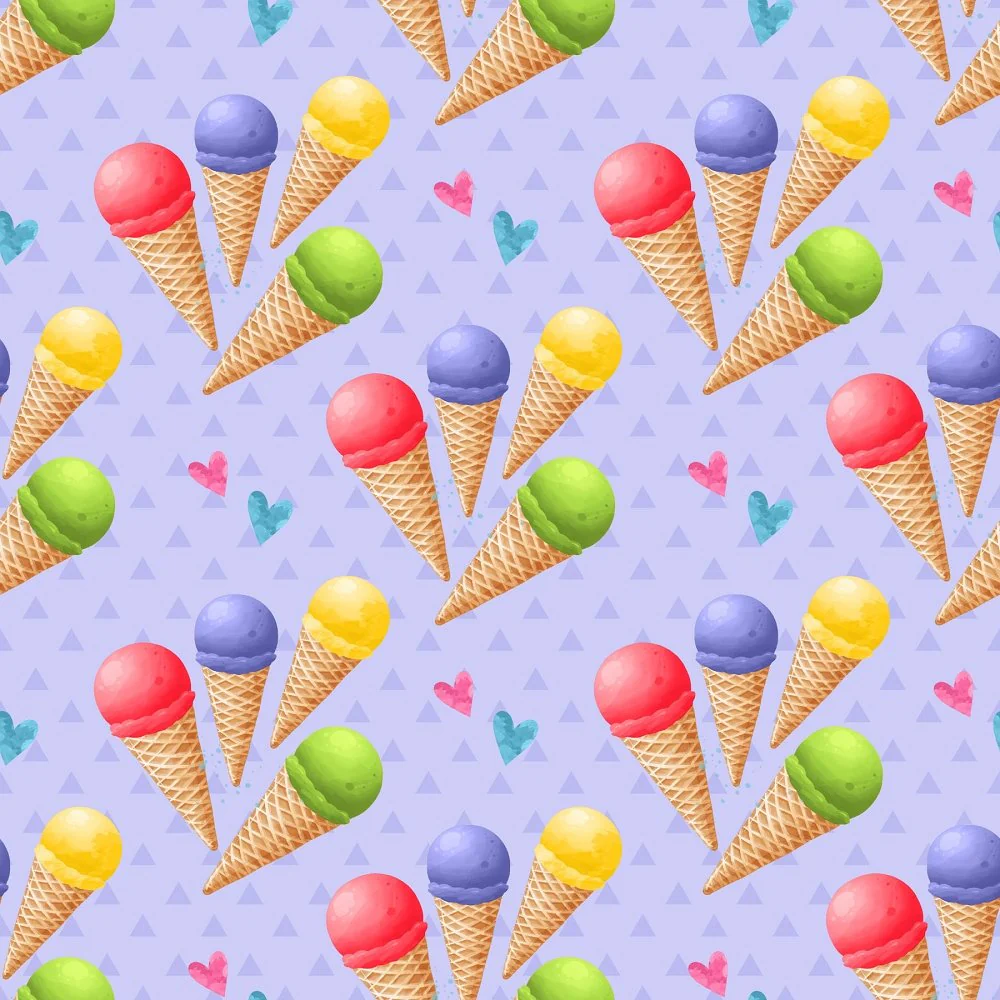Four Cones on Triangle Fabric - Purple