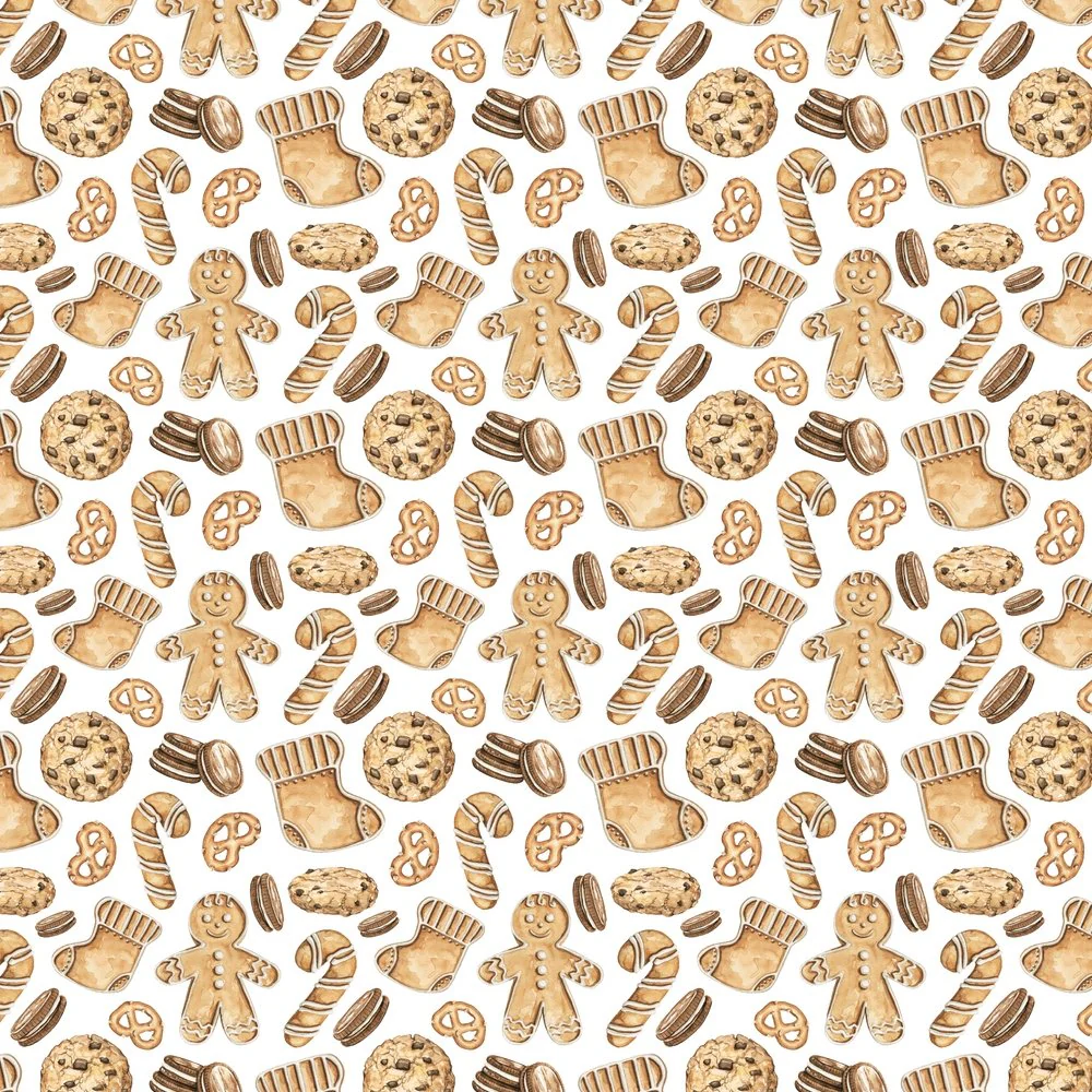 Fresh Baked Sweets Fabric - White