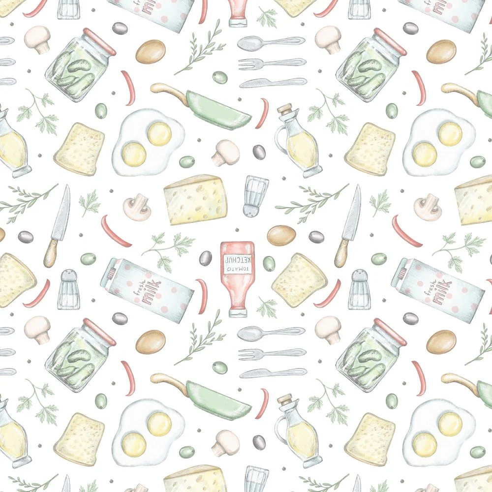 Fresh Produce In The Kitchen Fabric
