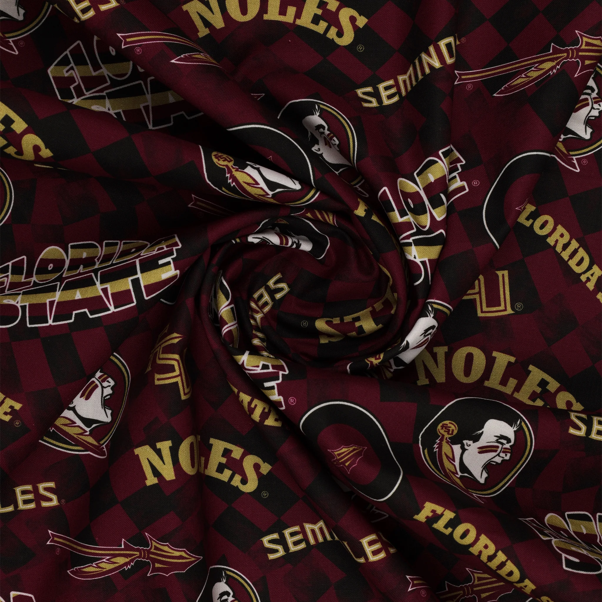 FSU Seminoles Allover Checker Fabric - Image 2