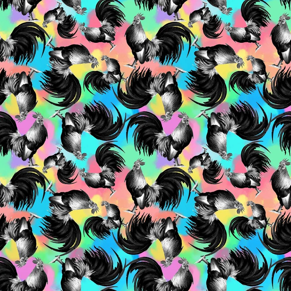 Funky Rooster Fabric