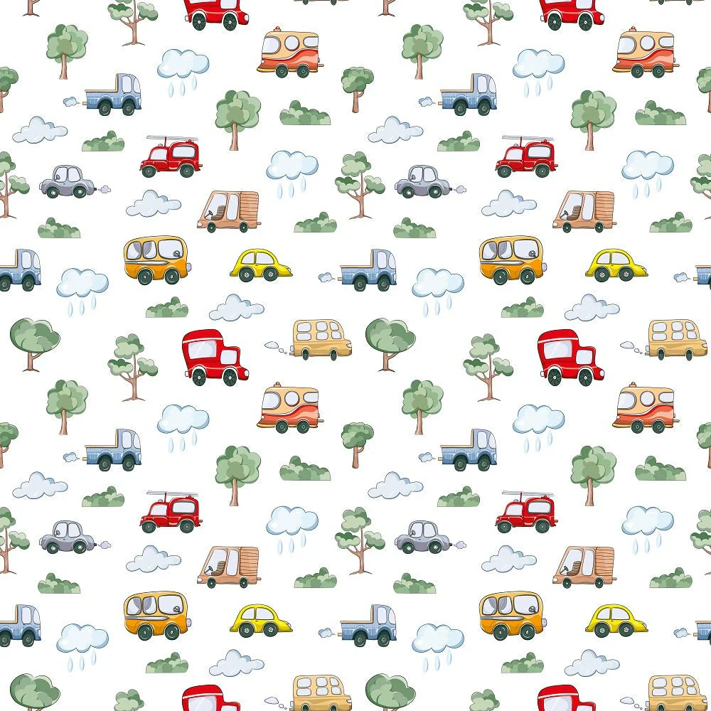 Funny Cars Nature Fabric