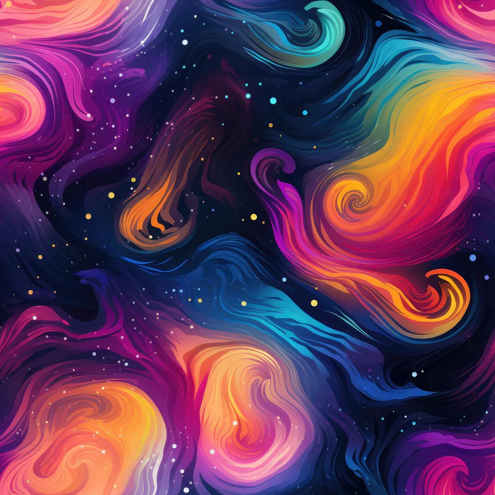 Galaxy Gazing Pattern #4 Fabric