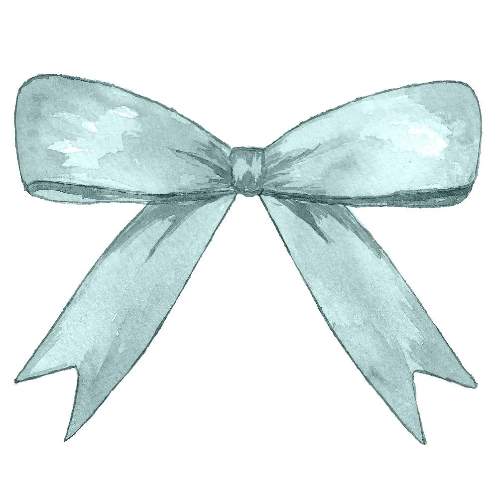 Garden Bow Fabric Panel - Blue