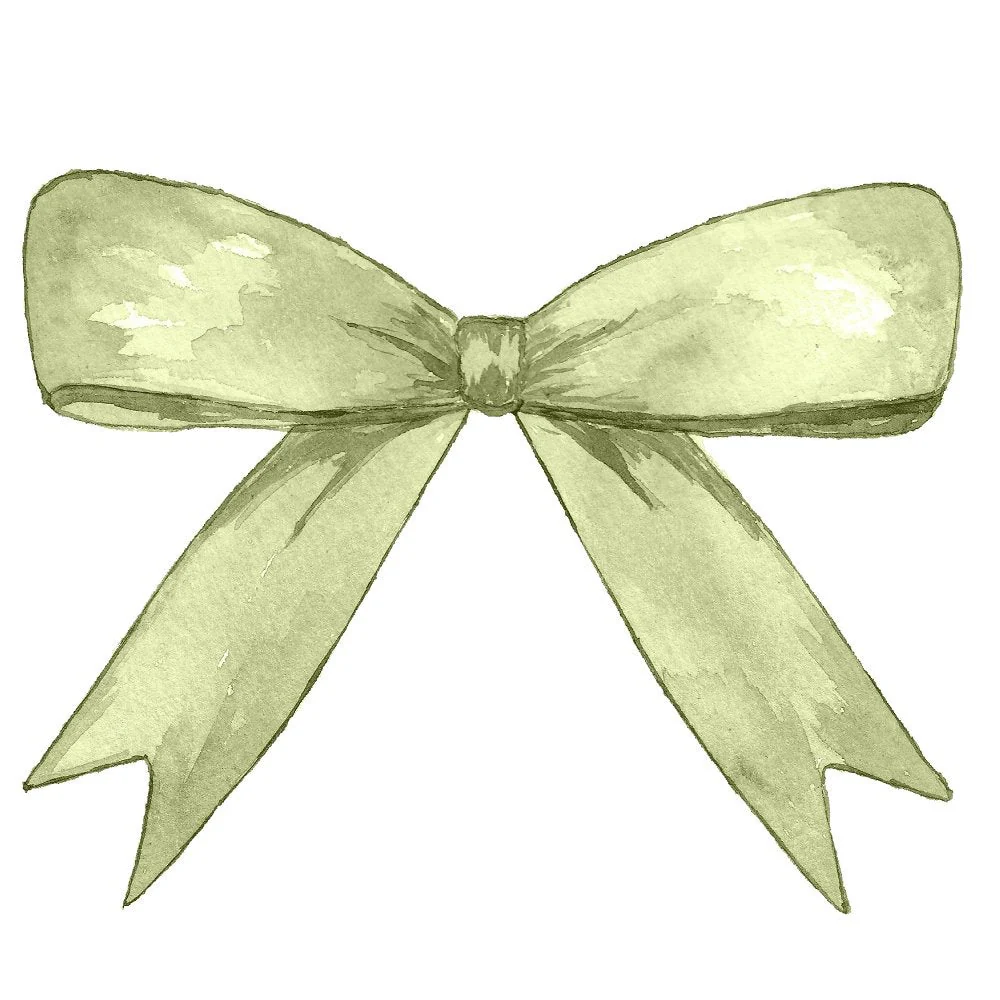 Garden Bow Fabric Panel - Green