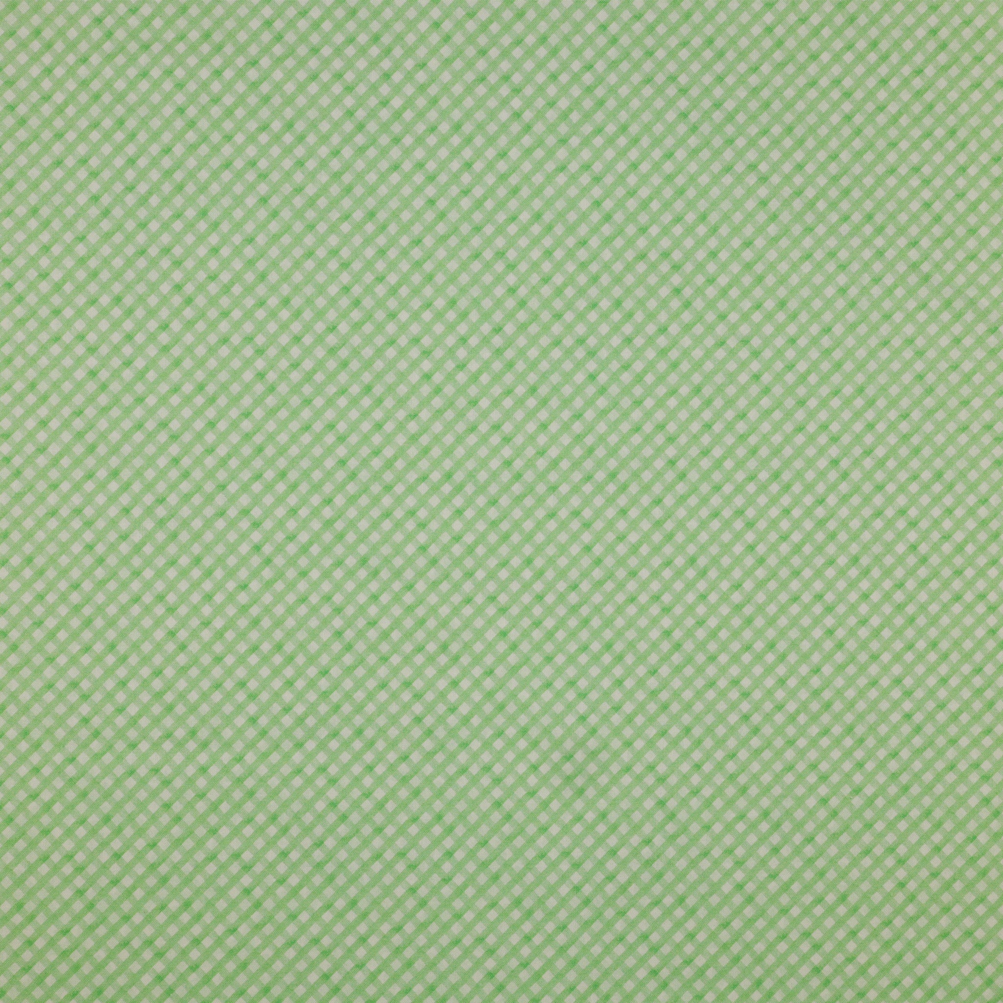 Garden Tea Fabric Collection - Garden Plaid Green