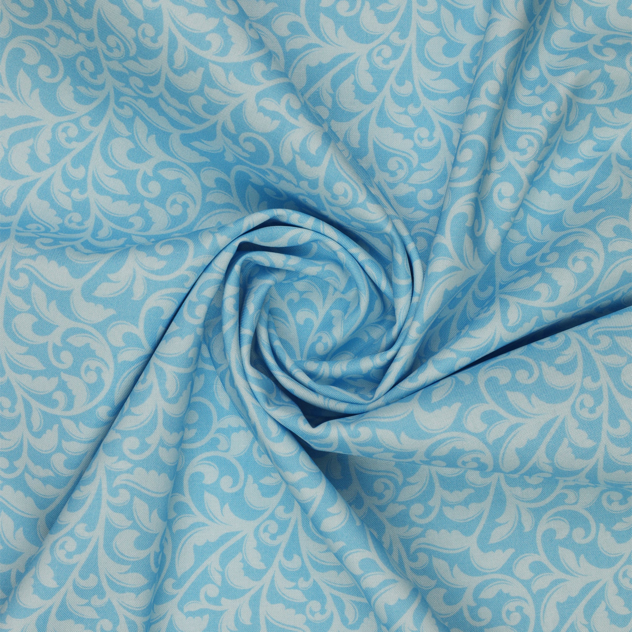 Garden Tea Fabric Collection - Garden Scroll Blue - Image 2
