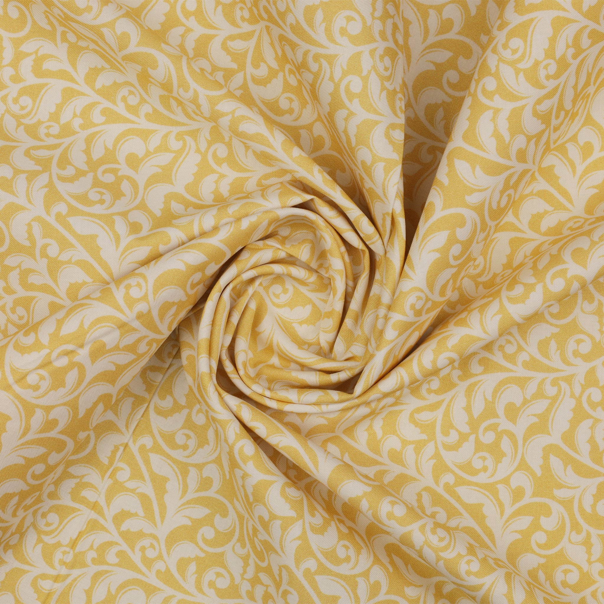 Garden Tea Fabric Collection - Garden Scroll Yellow - Image 2