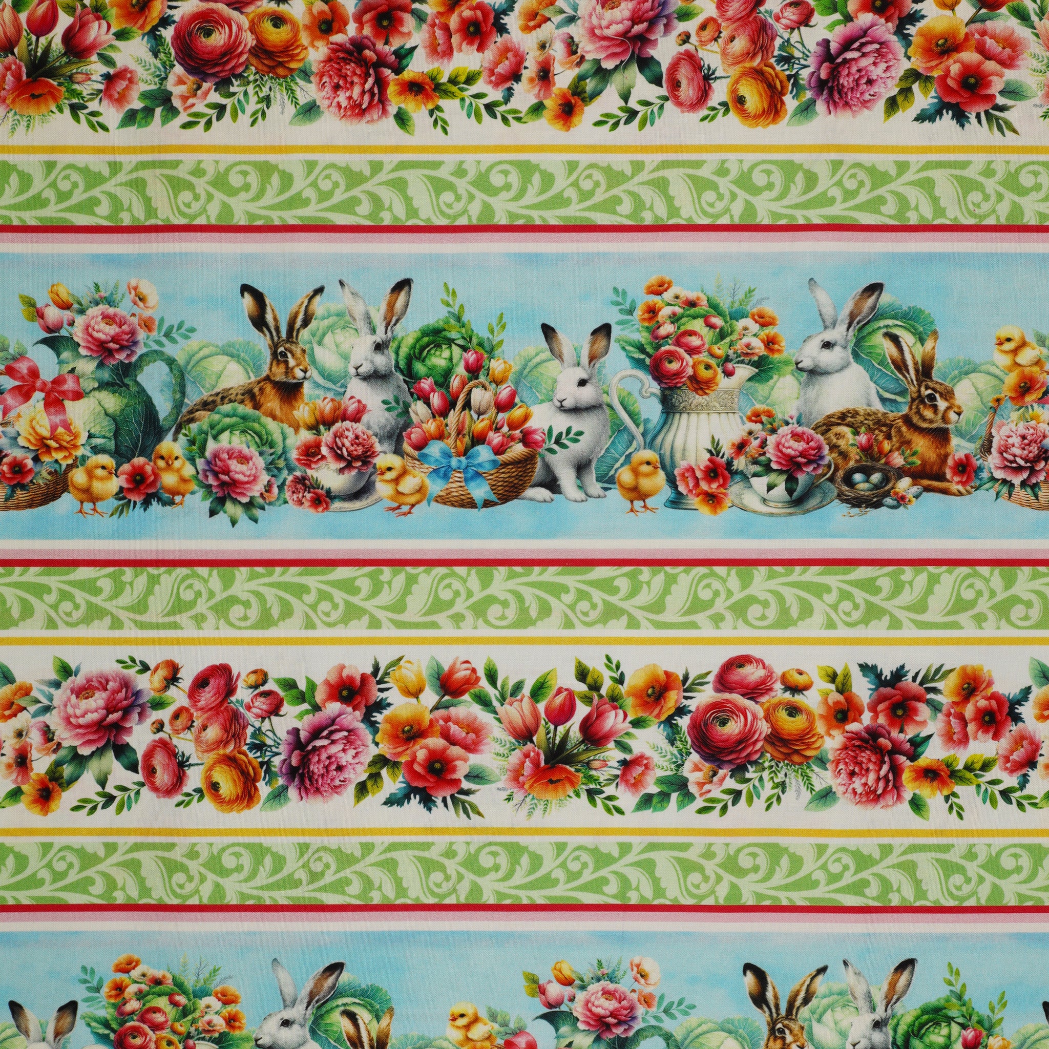 Garden Tea Fabric Collection - Garden Tea Stripe Multi