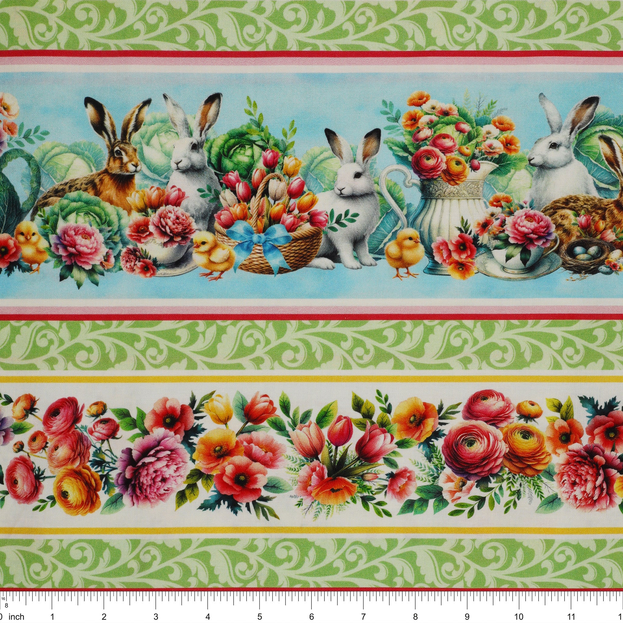 Garden Tea Fabric Collection - Garden Tea Stripe Multi - Image 3