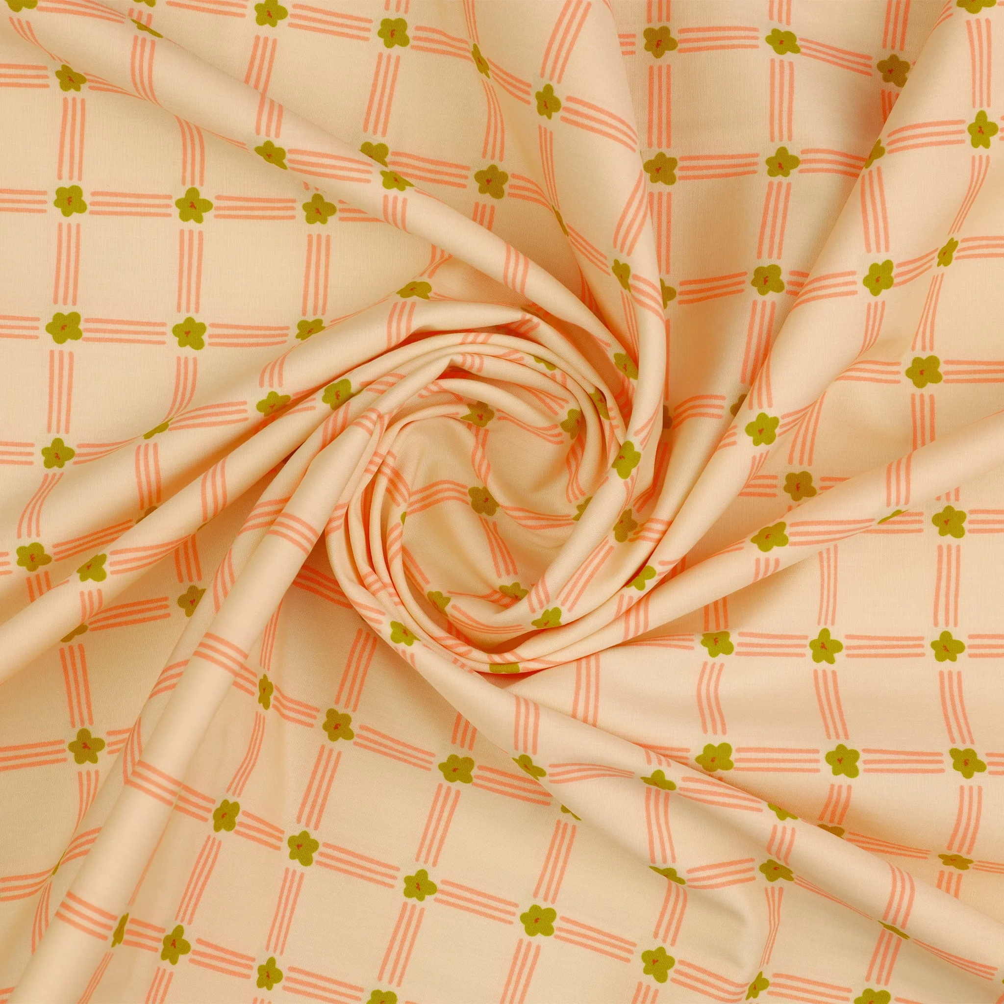 GeoBloom Fabric Collection - Floral Crosswave - Image 2