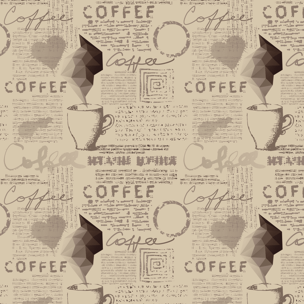 Geometric Coffee Fabric - Tan