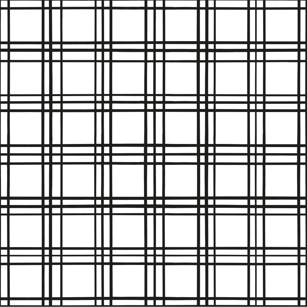 Geometric Plaid Fabric - Black