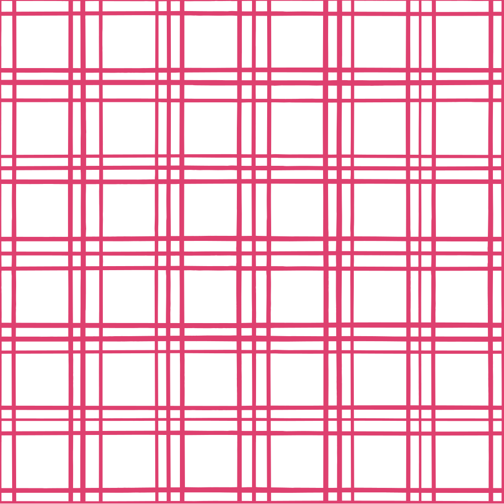Geometric Plaid Fabric - Pink Carmine