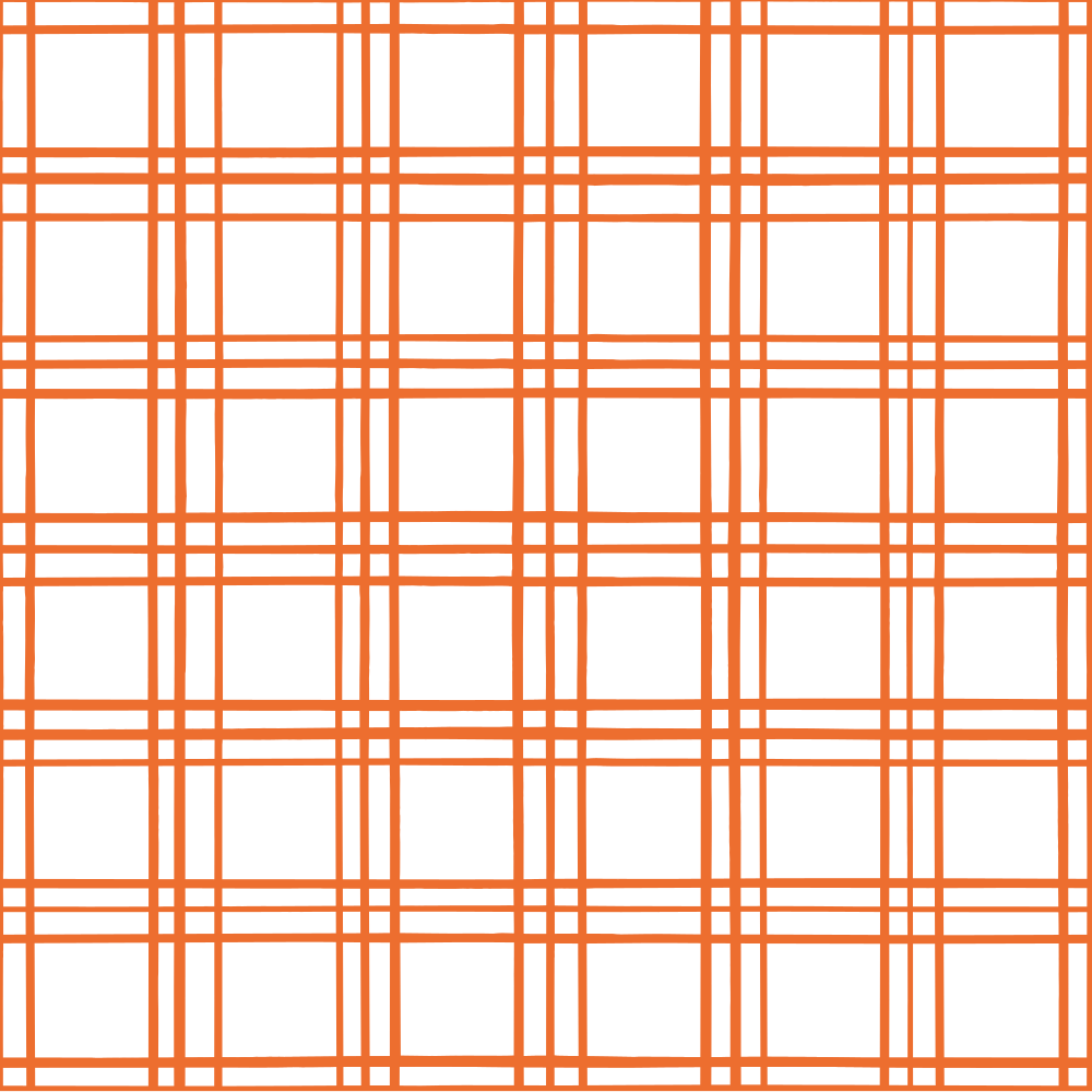 Geometric Plaid Fabric - Pumpkin