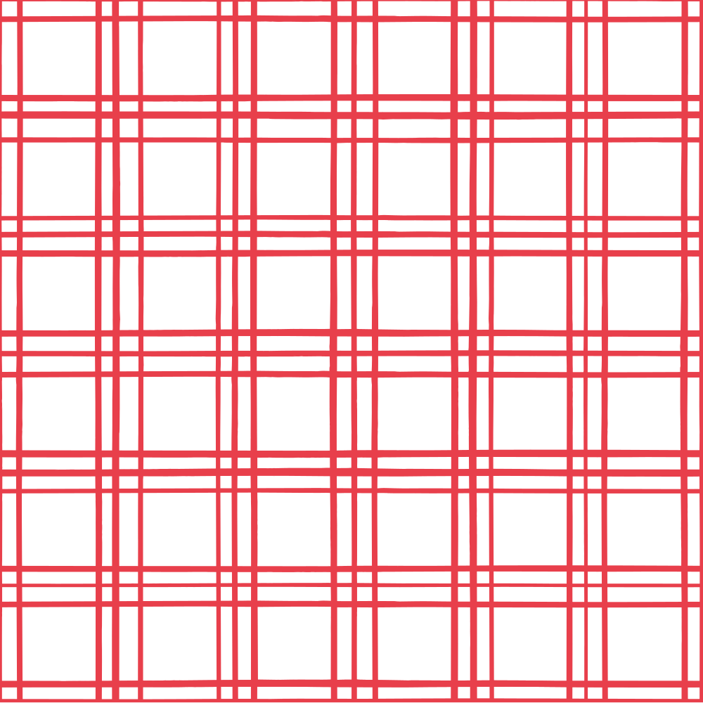 Geometric Plaid Fabric - Red