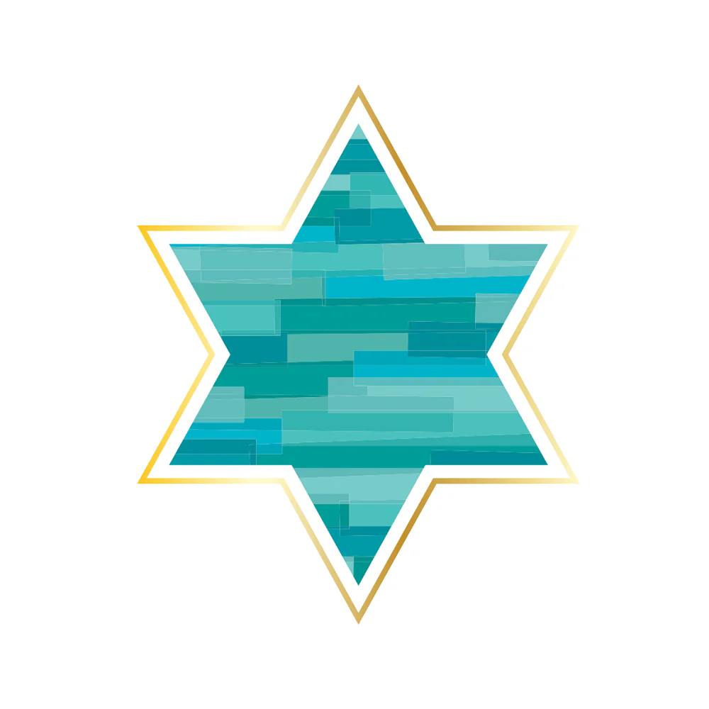 Geometric Star Of David Fabric Panel