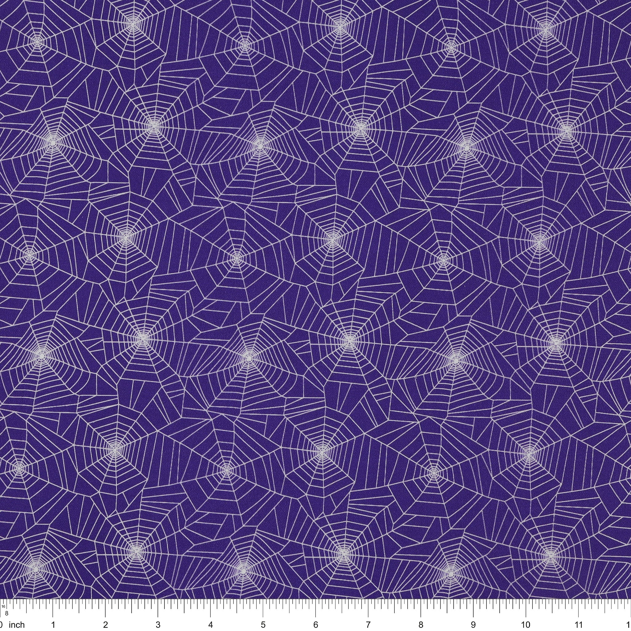 Ghostly Soiree Fabric Collection - Ghostly Cobwebs Purple - Image 3