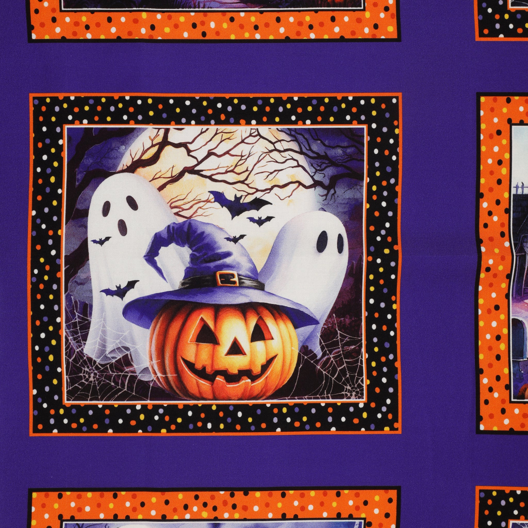 Ghostly Soiree Fabric Collection - Ghostly Panel Purple - Image 4