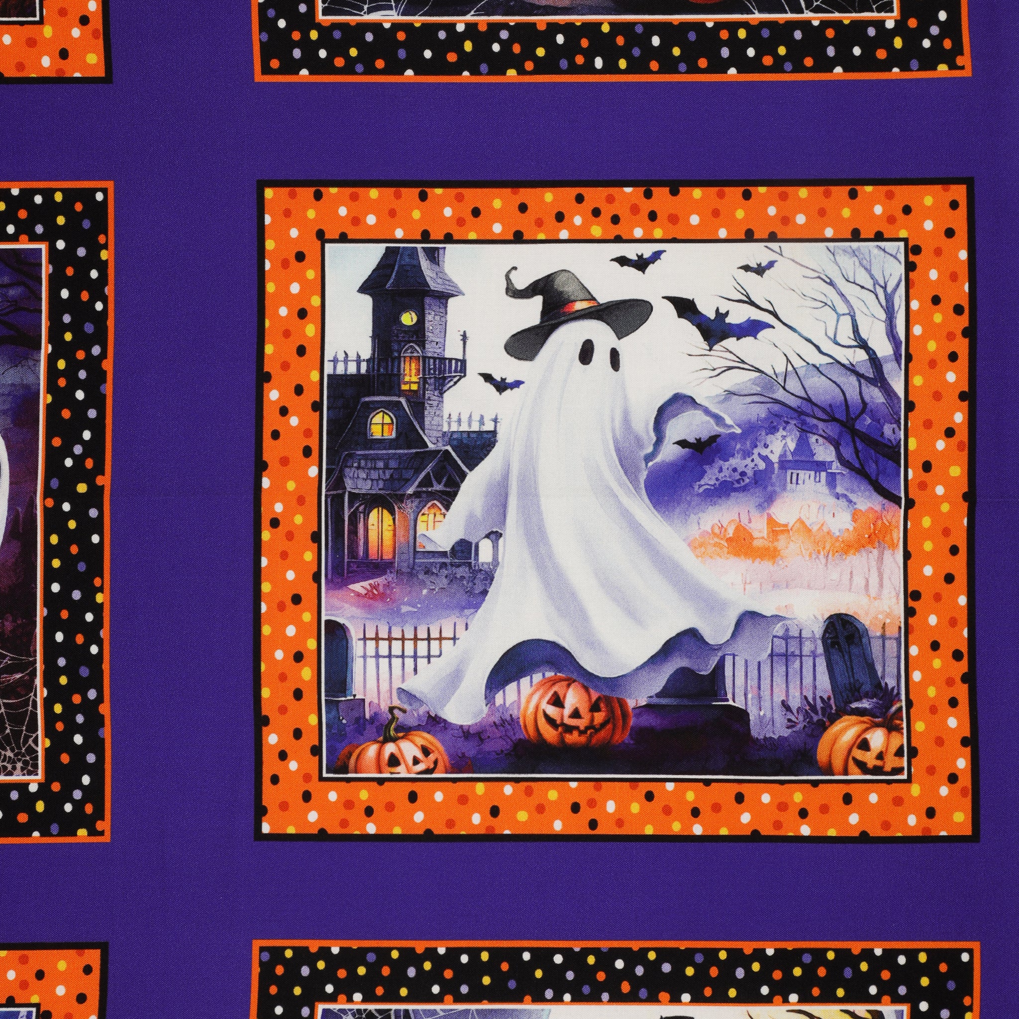 Ghostly Soiree Fabric Collection - Ghostly Panel Purple - Image 5