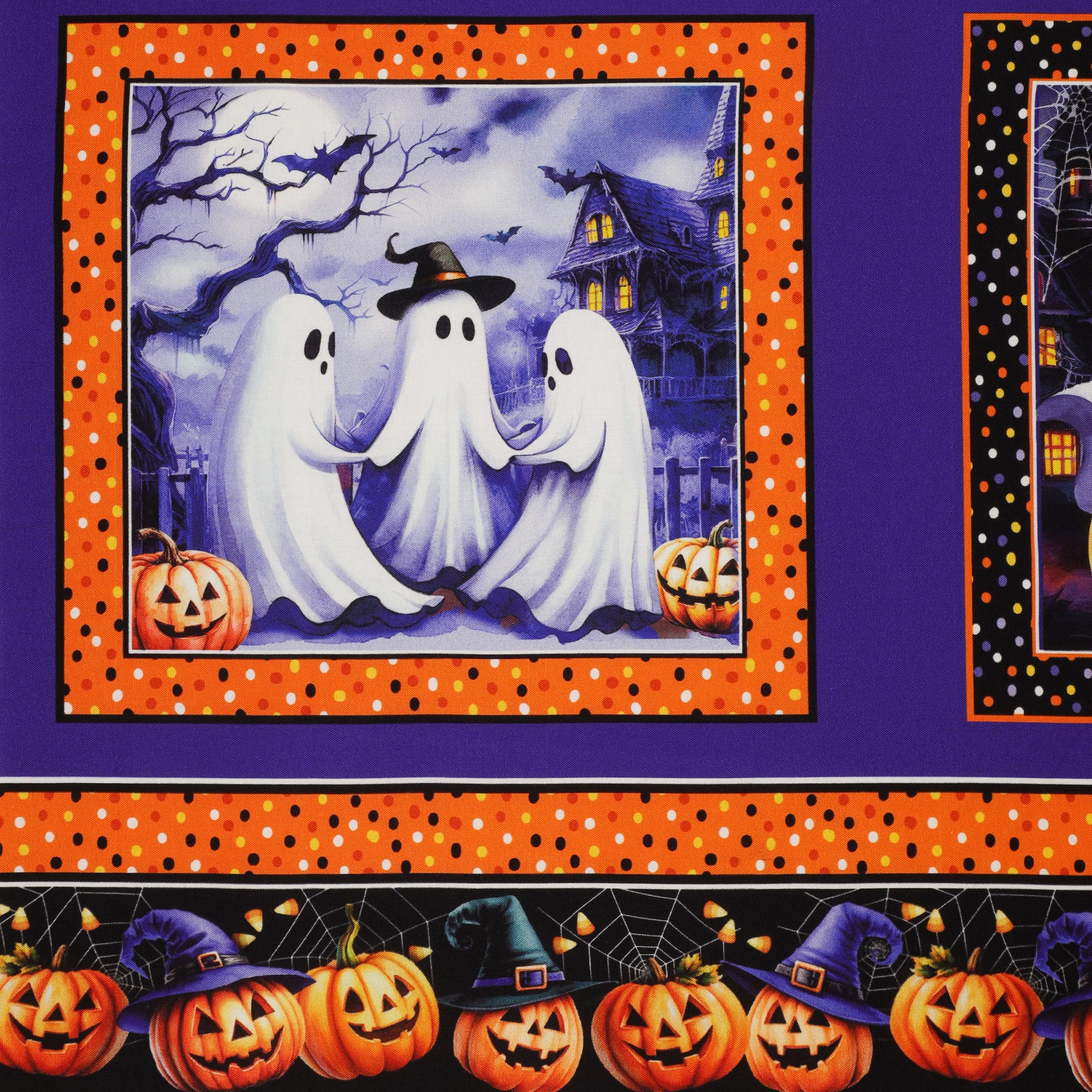 Ghostly Soiree Fabric Collection - Ghostly Panel Purple - Image 6
