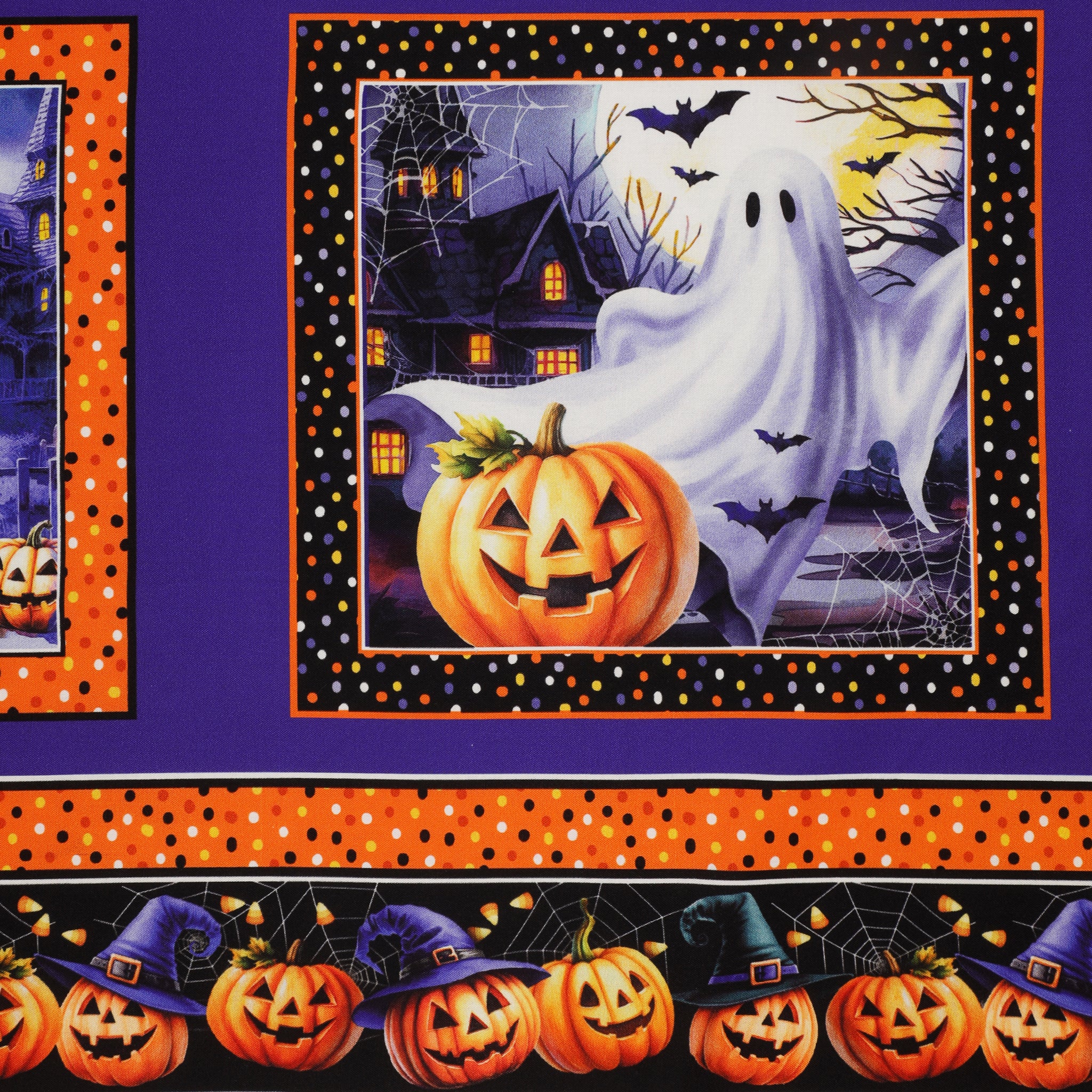 Ghostly Soiree Fabric Collection - Ghostly Panel Purple - Image 7